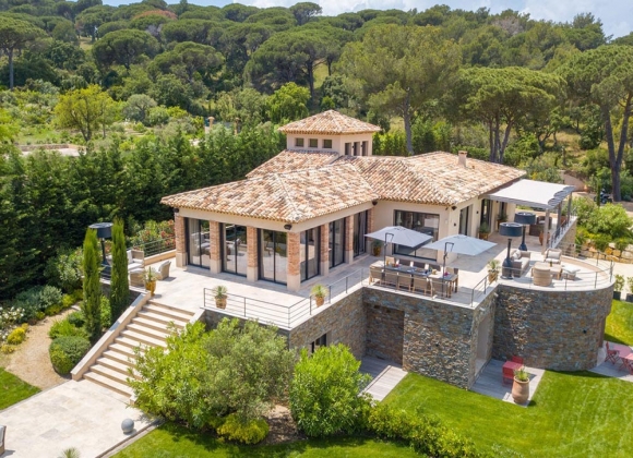 villa for let st tropez Villa Chianti - birdview