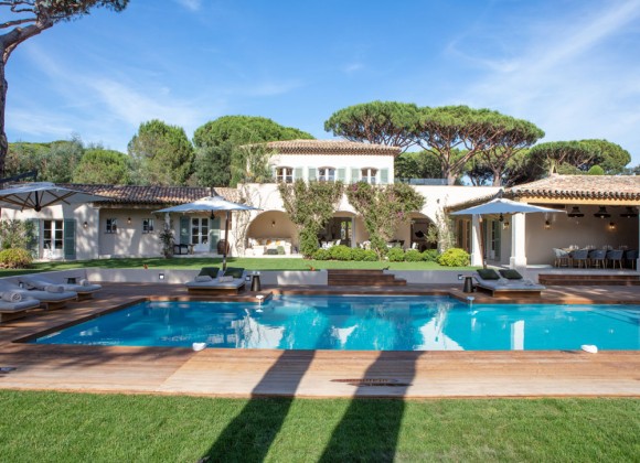 villa for rent malko les parcs st tropez property rear