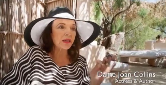 Joan Collins featured on Playgrounds of the Rich and Famous