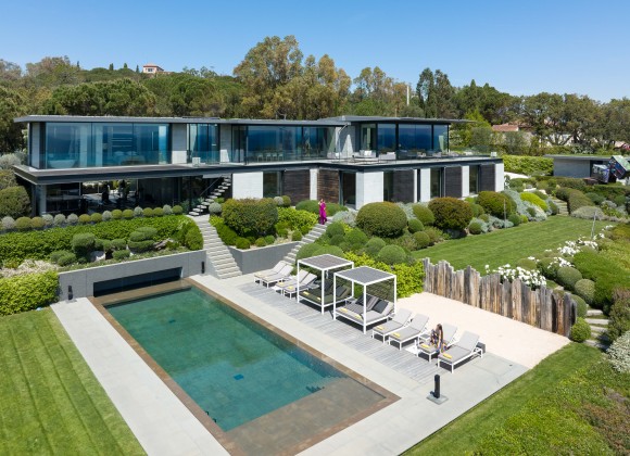 villa for rent vertige pampelonne bird view