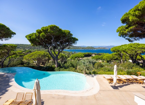 rent villa la bella vita les parcs st tropez swimming pool sea view